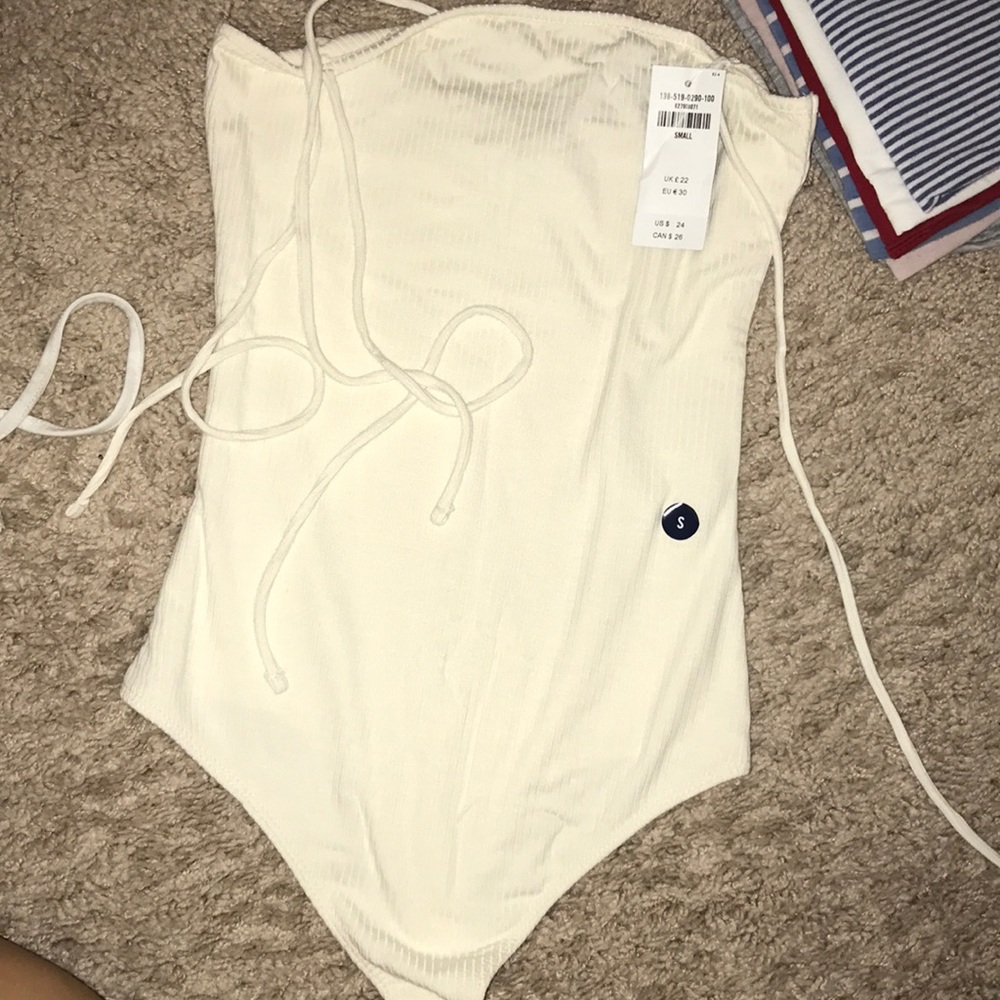 NWT Abercrombie Straight Neck thong bodysuit